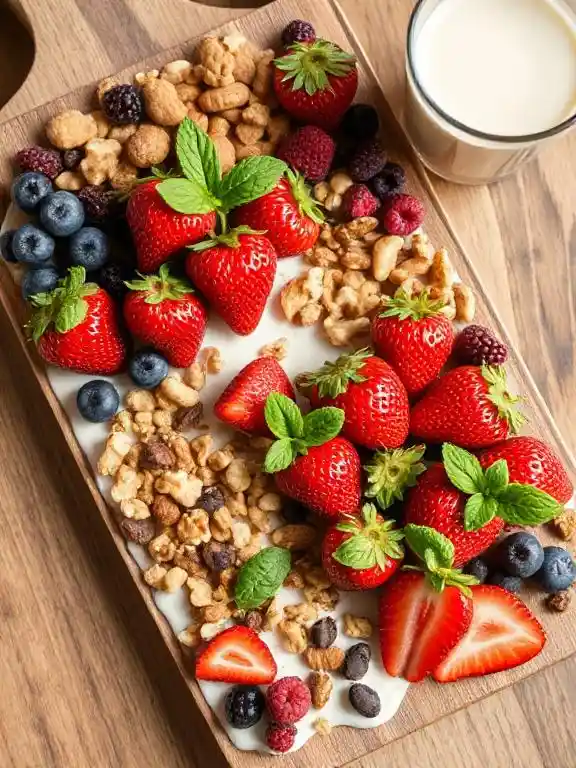 healthy strawberry clusters